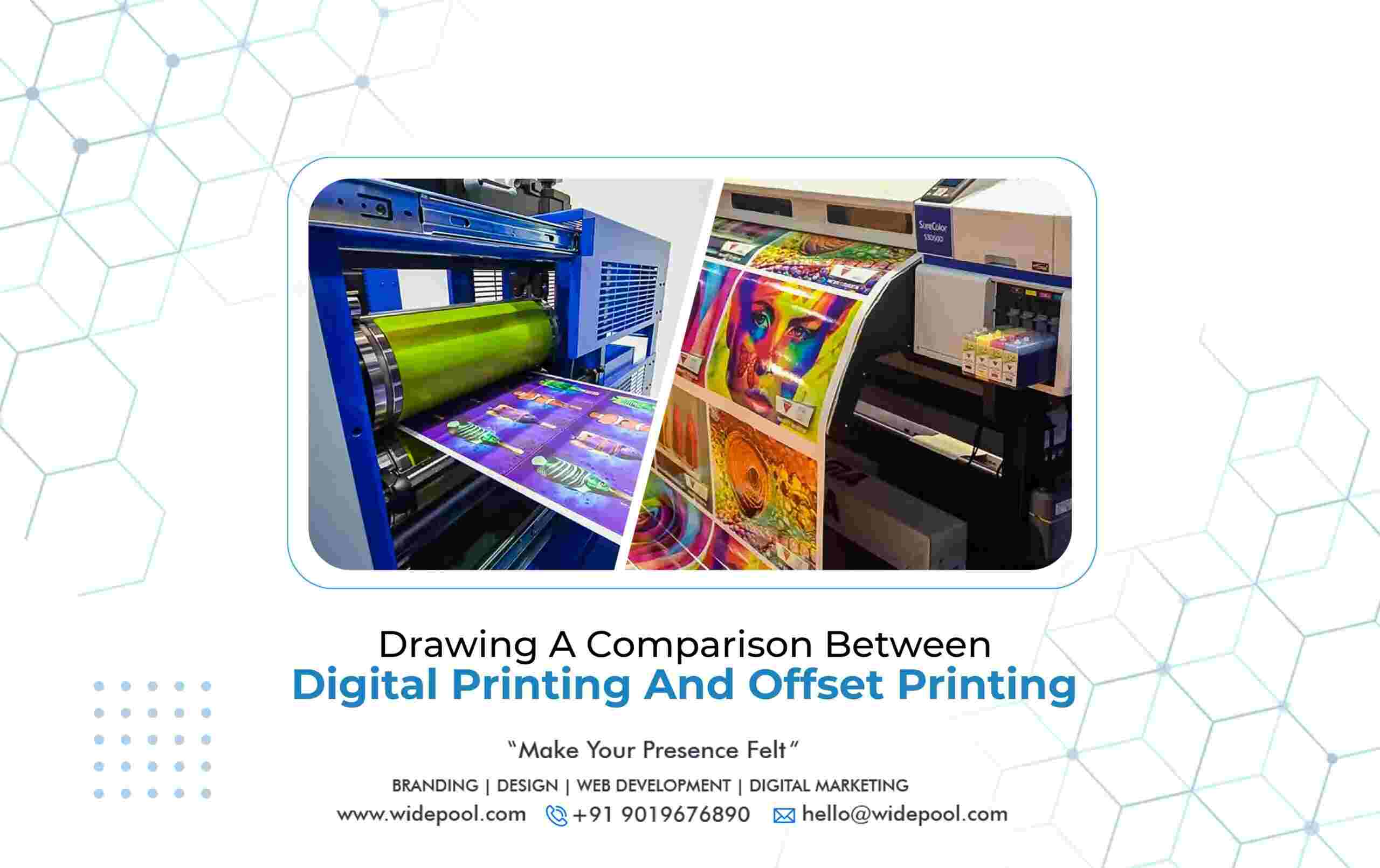 Digital vs. offset printing.