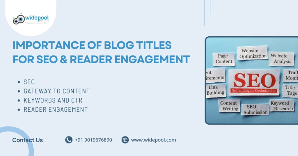 Importance of blog titles for SEO and reader engagement.