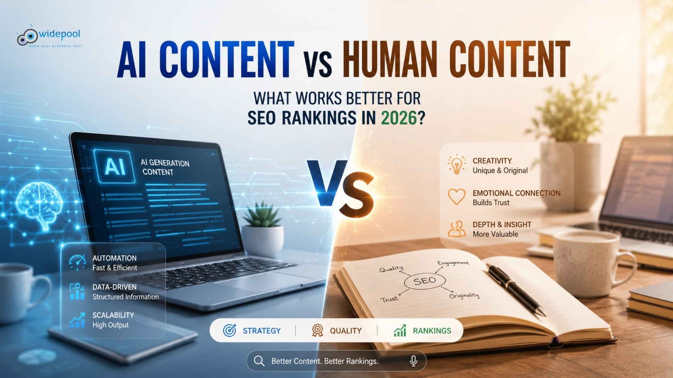 AI Content vs Human Content: What Works Better for SEO Rankings in 2026?
