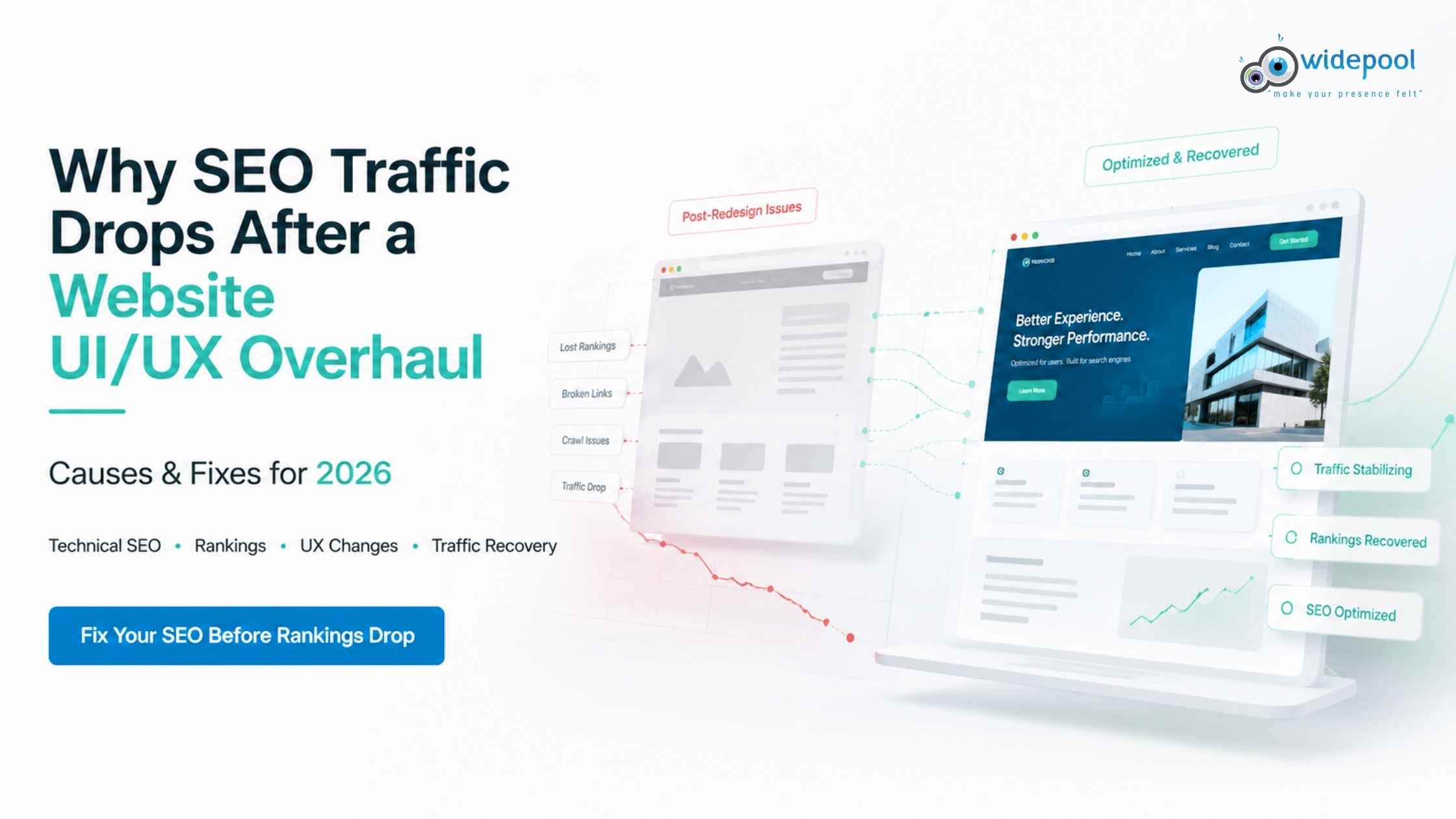 Why SEO Traffic Drops After a Website UI/UX Overhaul: Causes & Fixes for 2026